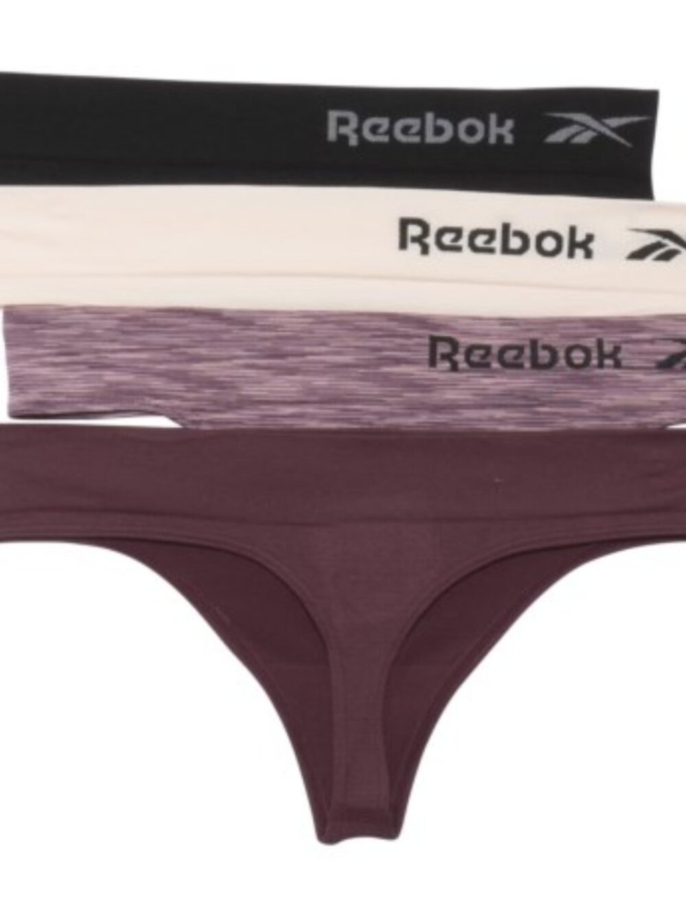 Reebok Womens Seamless Thong 4 Pack Multi Color NWT